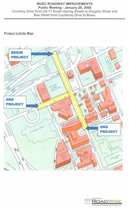 Map of proposed improvements for traffic problems